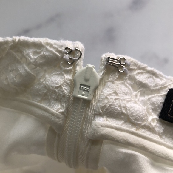 BCBGMaxAzria Harper Off White Lace Boho Button Maxi Skirt Size 0 - Picture 13 of 14